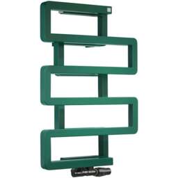 Terma Bookie Matt Green Heated Towel Rail 655 x 500mm - Size: #VALUE! - Wilko