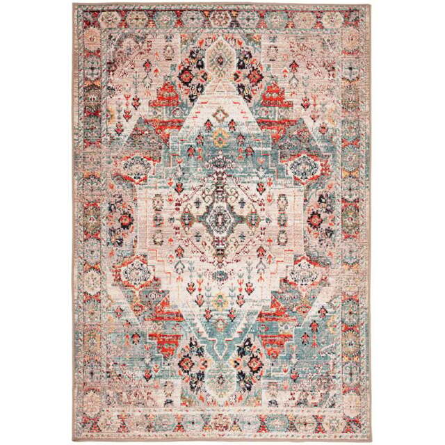 Kukoon Distressed Vintage Washable Beige Grey Rug 120 x 170cm - Multi - Wilko - image 1