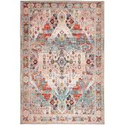 Kukoon Distressed Vintage Washable Beige Grey Rug 120 x 170cm - Multi - Wilko