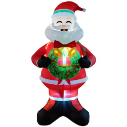 Living and Home Inflatable Santa Model LED Christmas Decoration 7.9ft - Size: 8ft - Multi - Wilko - thumbnail 3