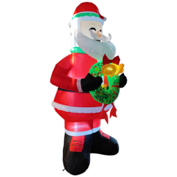 Living and Home Inflatable Santa Model LED Christmas Decoration 7.9ft - Size: 8ft - Multi - Wilko - thumbnail 4