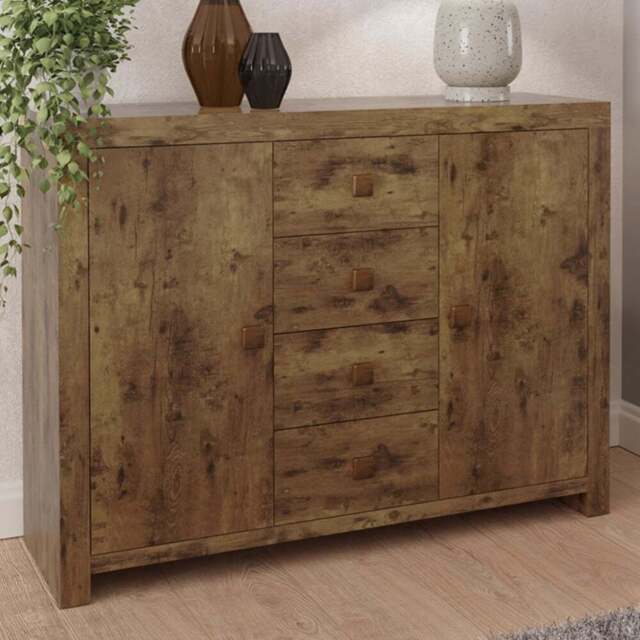GFW Jakarta 2 Door 4 Drawer Mango Sideboard - Brown - Wilko - image 1