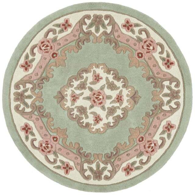Origins Shensi Green Wool Round Rug 120cm - Size: 120 x 120cm - Origins Rugs - Wilko - image 1