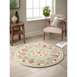 Origins Shensi Green Wool Round Rug 120cm - Size: 120 x 120cm - Origins Rugs - Wilko - thumbnail 3
