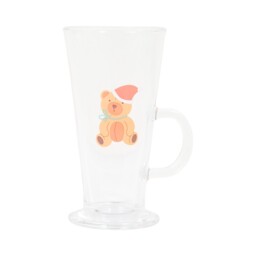 Christmas Bear or Bow Glass Latte Mug - Wilko - thumbnail 3
