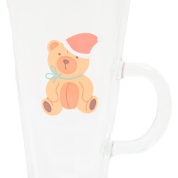 Christmas Bear or Bow Glass Latte Mug - Wilko - thumbnail 7