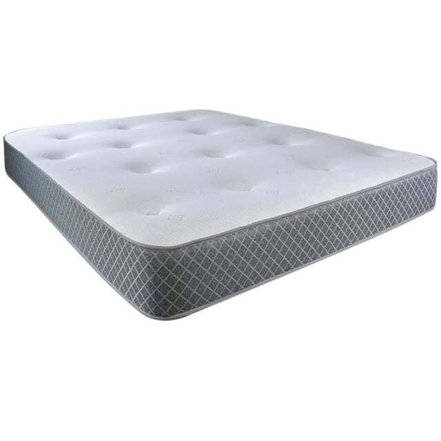 Starlight Beds European King Size Tufted Hybrid Memory Foam and Spring Mattress - Grey - Wilko - image 1