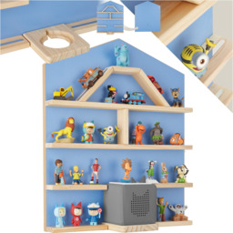 tectake Mylittle Story Blue House Design Wall Mounted Floating Shelf - Size: 60 x 50 x 15.5cm - Wilko - thumbnail 3