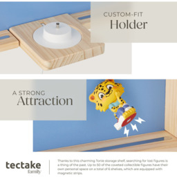 tectake Mylittle Story Blue House Design Wall Mounted Floating Shelf - Size: 60 x 50 x 15.5cm - Wilko - thumbnail 5
