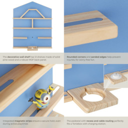 tectake Mylittle Story Blue House Design Wall Mounted Floating Shelf - Size: 60 x 50 x 15.5cm - Wilko - thumbnail 6