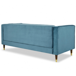Home Detail Thomas 3 Seater Blue Velvet Sofa - Wilko - thumbnail 5
