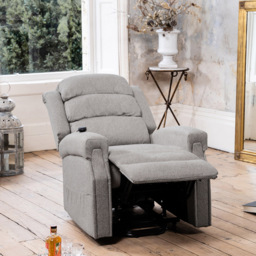 Artemis Home Eltham Light Grey Massage and Heat Electric Lift Assist Recliner Chair - Size: Single - Wilko - thumbnail 4