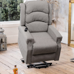 Artemis Home Eltham Light Grey Massage and Heat Electric Lift Assist Recliner Chair - Size: Single - Wilko - thumbnail 5