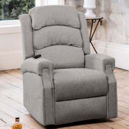 Artemis Home Eltham Light Grey Massage and Heat Electric Lift Assist Recliner Chair - Size: Single - Wilko
