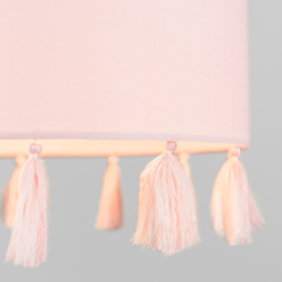 ValueLights Vivian Dusky Pink Tassel Pendant Lamp Shade - Size: 24 x 30 x 30cm - Wilko - thumbnail 4