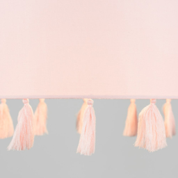 ValueLights Vivian Dusky Pink Tassel Pendant Lamp Shade - Size: 24 x 30 x 30cm - Wilko - thumbnail 5