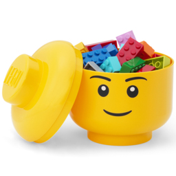 LEGO Set of 2 Boy Face Storage Head - Size: 24 x 24 x 27cm - Yellow - Wilko - thumbnail 6