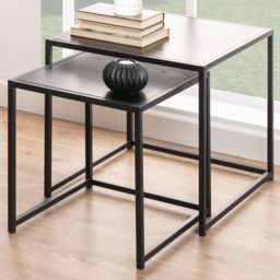 Florence Seaford Ash Black Nest of Tables Set of 2 - Furniture To Go - Wilko