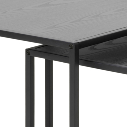 Florence Seaford Ash Black Nest of Tables Set of 2 - Furniture To Go - Wilko - thumbnail 7