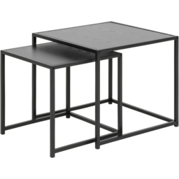 Florence Seaford Ash Black Nest of Tables Set of 2 - Furniture To Go - Wilko - thumbnail 3