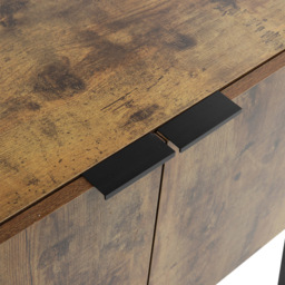 Living and Home 2 Door 4 Shelf Wooden Bookshelf - Brown - Wilko - thumbnail 6