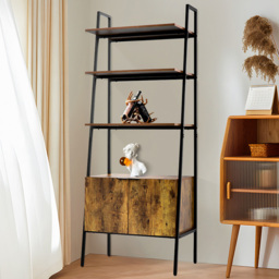 Living and Home 2 Door 4 Shelf Wooden Bookshelf - Brown - Wilko