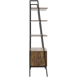 Living and Home 2 Door 4 Shelf Wooden Bookshelf - Brown - Wilko - thumbnail 4