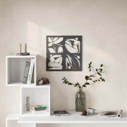 Decortie Aitus Abstract Nude Female Design Black Metal Wall Art - Size: 45 x 45 x 1.2cm - Wilko - thumbnail 5