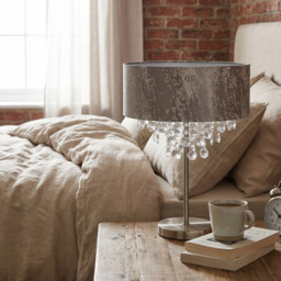Grey Distressed Jewel Droplet Lamp Shade - Size: 35 x 29 x 35cm - Wilko - thumbnail 4