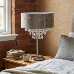 Grey Distressed Jewel Droplet Lamp Shade - Size: 35 x 29 x 35cm - Wilko - thumbnail 6