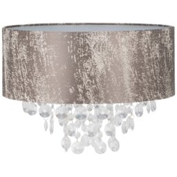 Grey Distressed Jewel Droplet Lamp Shade - Size: 35 x 29 x 35cm - Wilko