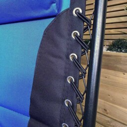 Samuel Alexander Blue and Black Multi Position Garden Sun Lounger - Size: 1 Seater - Wilko - thumbnail 6