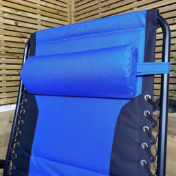 Samuel Alexander Blue and Black Multi Position Garden Sun Lounger - Size: 1 Seater - Wilko - thumbnail 5
