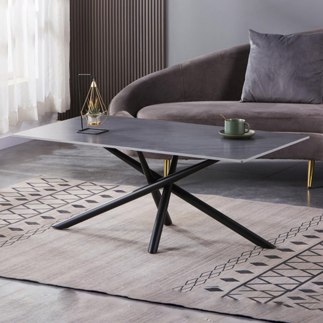 wilko Arlo Grey Wood Grain Ceramic Coffee Table - Size: 212 x 110 x 60cm - Shankar - image 1