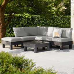 Keter Elements 5 Seater Grey Sofa Lounge Set - Wilko