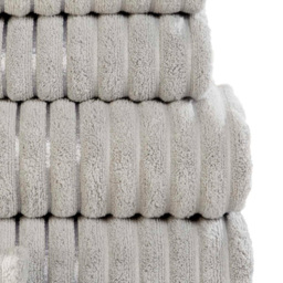 Rapport Home Silver Ribbed Cotton Face Cloth - Size: 0.1 x 30 x 30cm - Wilko - thumbnail 4