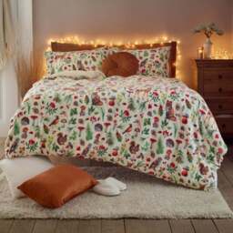 Deyongs Autumn Animals Single Fleece Duvet Set - Multi - Wilko