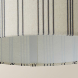 ValueLights Hallie Natural Linen Stripe Large Drum Ceiling Lamp Shade - Size: 22 x 29.5 x 29.5cm - White - Wilko - thumbnail 5