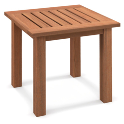 Costway Natural Slatted Tabletop Patio Side Table - Size: 51 x 50 x 11cm - Multi - Wilko - thumbnail 3