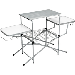Costway Folding Aluminium Picnic Table - Size: 146 x 45 x 82cm - Silver - Wilko