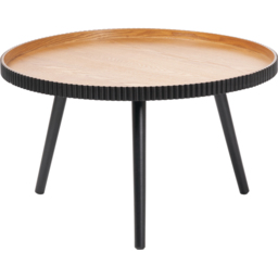 Pacific Lifestyle Hammond Natural and Black Pine Wood Coffee Table - Brown - Wilko - thumbnail 3