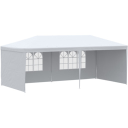 Outsunny 6 x 3m White Party Tent with Windows and Side Panels - Size: 3 x 6m - Wilko - thumbnail 3