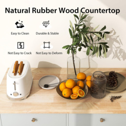 Costway Grey Rolling Kitchen Island Cart with Rubber Wood Top - Size: 116 x 56.5 x 22.5cm - Wilko - thumbnail 6
