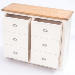Cabinet Bits Cosenza 6 Drawer White Chrome Cup Handle Chest of Drawers - Wilko - thumbnail 6