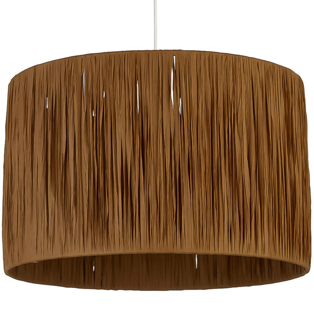 Lighting Collection Castell Natural Raffia Ceiling Lamp Shade - Size: 24 x 36 x 36cm - Wilko - image 1