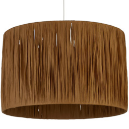 Lighting Collection Castell Natural Raffia Ceiling Lamp Shade - Size: 24 x 36 x 36cm - Wilko - thumbnail 1