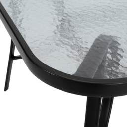 Living and Home Wicker 2 Seater Square Bistro Set - Black - Wilko - thumbnail 6