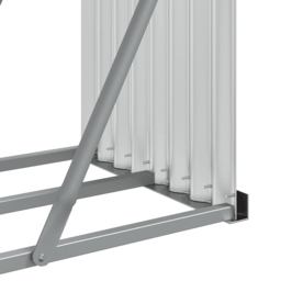 vidaXL Silver Galvanised Steel Firewood Log Holder 100 x 180 x 45cm - Wilko - thumbnail 6