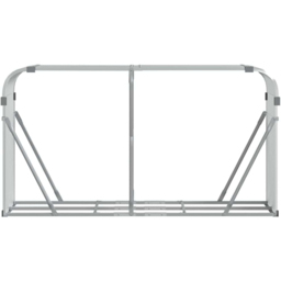 vidaXL Silver Galvanised Steel Firewood Log Holder 100 x 180 x 45cm - Wilko - thumbnail 4