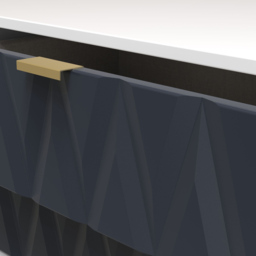 Crowndale Diamond 4 Drawer Matt Indigo and White Chest of Drawers - Wilko - thumbnail 6